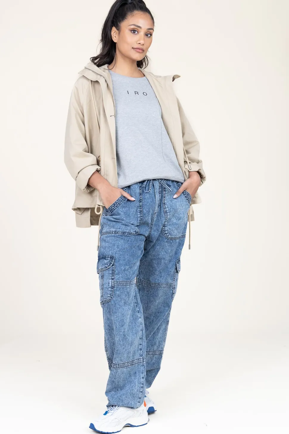 Hot Co'Couture Tencel Denim Cargo Jeans Benson | Blue... | | Little Soho