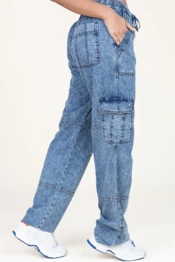Hot Co'Couture Tencel Denim Cargo Jeans Benson | Blue... | | Little Soho
