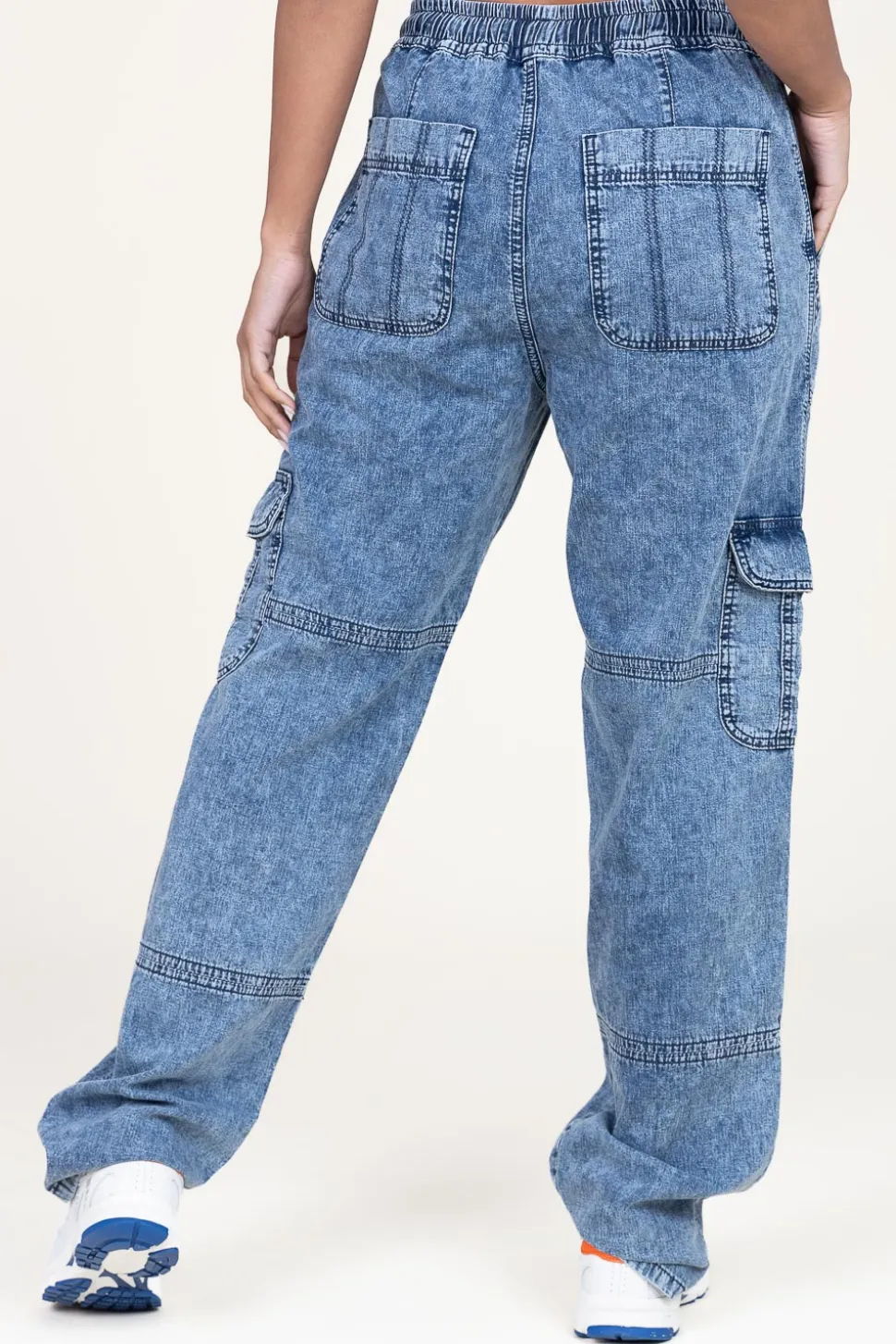 Hot Co'Couture Tencel Denim Cargo Jeans Benson | Blue... | | Little Soho