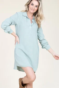 Fashion Bella Dahl Tencel Dress Lisa | Green... | | Little Soho