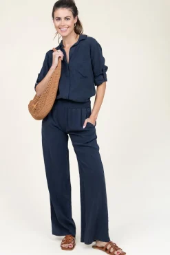 Sale Bella Dahl Tencel Wide Leg Pants Iris | Blue... | | Little Soho