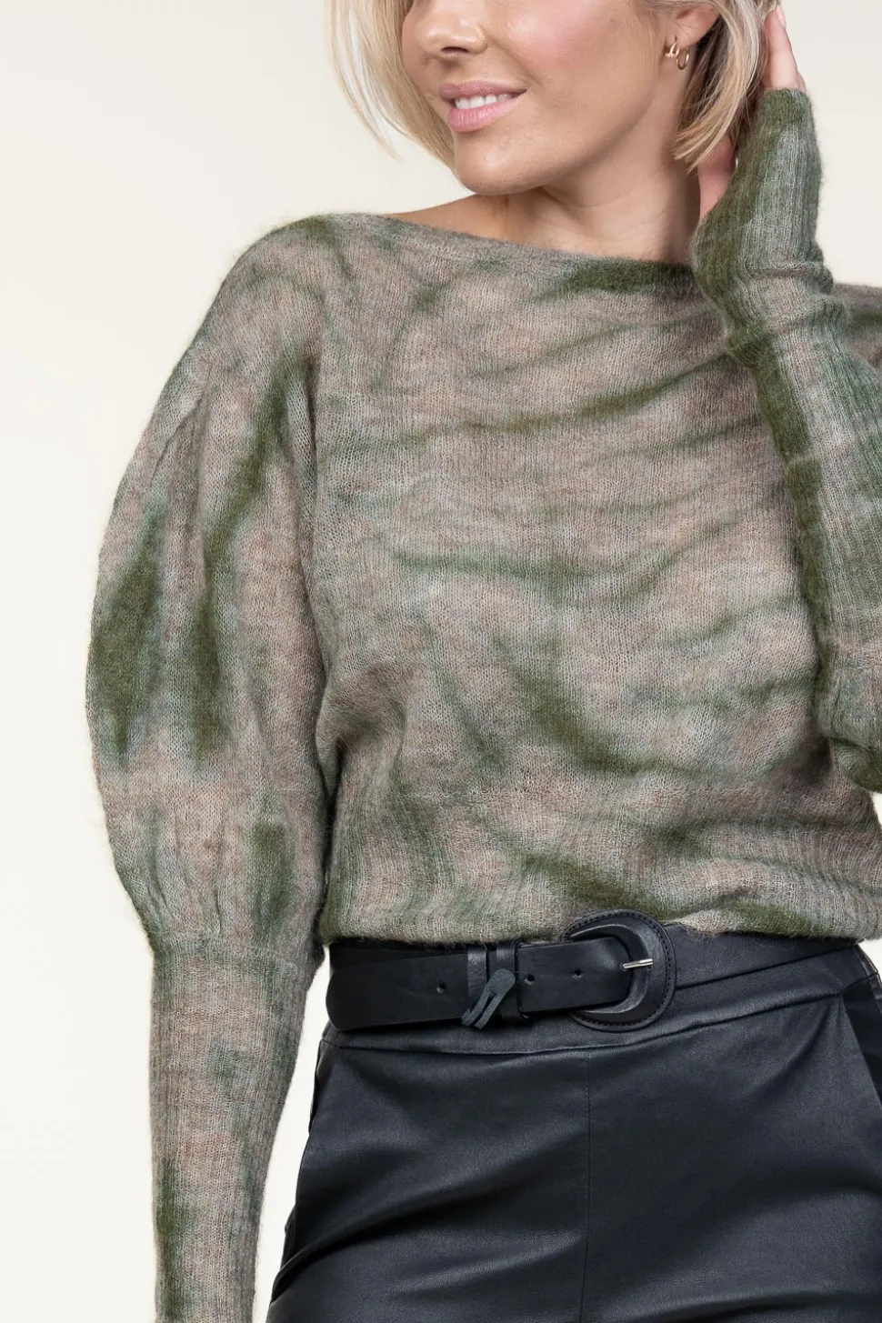 Store Mes Demoiselles Tie-Dye Alpaca Cropped Sweater Torny | Beige... | | Little Soho