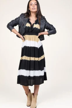 Outlet ba&sh Tie-Dye Midi Dress Valeria | Yellow... | | Little Soho