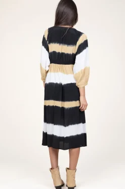 Outlet ba&sh Tie-Dye Midi Dress Valeria | Yellow... | | Little Soho