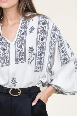 New Stella Forest Top With Balloon Sleeves Dorina | Natural... | | Little Soho