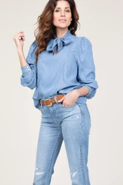 Outlet Co'Couture Top With Bow Detail Titus | Blue... | | Little Soho