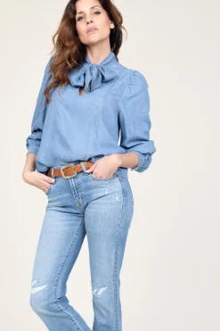 Outlet Co'Couture Top With Bow Detail Titus | Blue... | | Little Soho