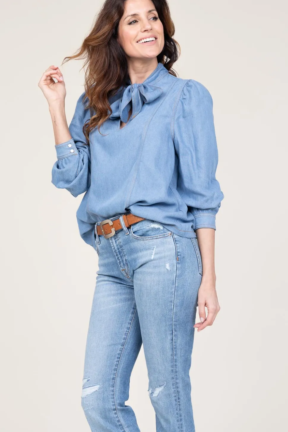 Outlet Co'Couture Top With Bow Detail Titus | Blue... | | Little Soho