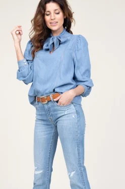 Outlet Co'Couture Top With Bow Detail Titus | Blue... | | Little Soho