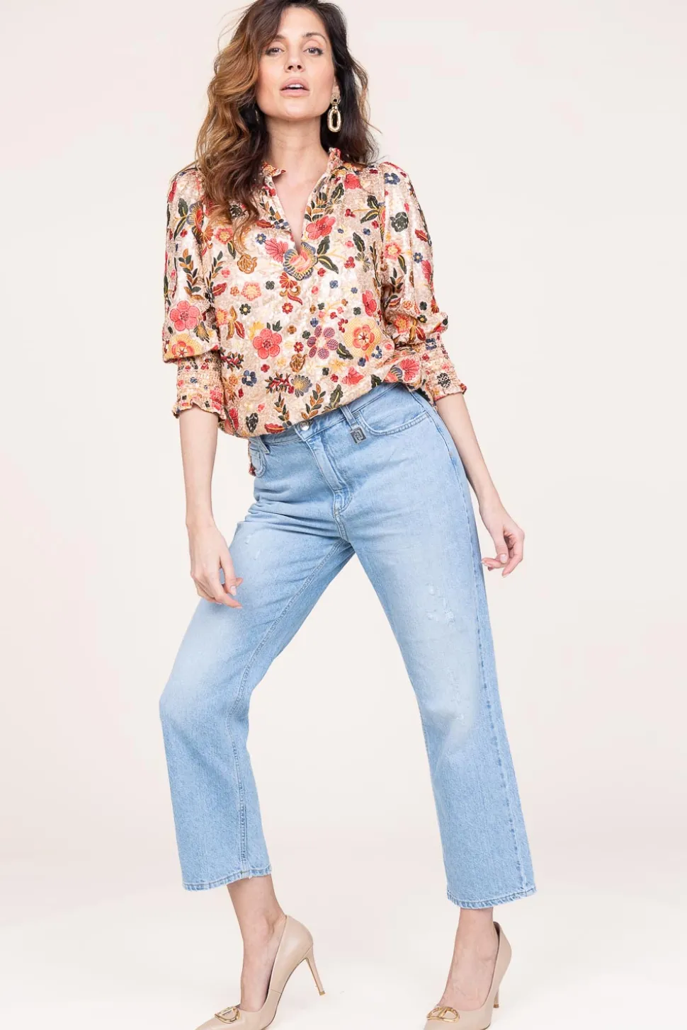 Cheap Est'Seven Top With Embroidery And Sequins Elise | Multi... | | Little Soho