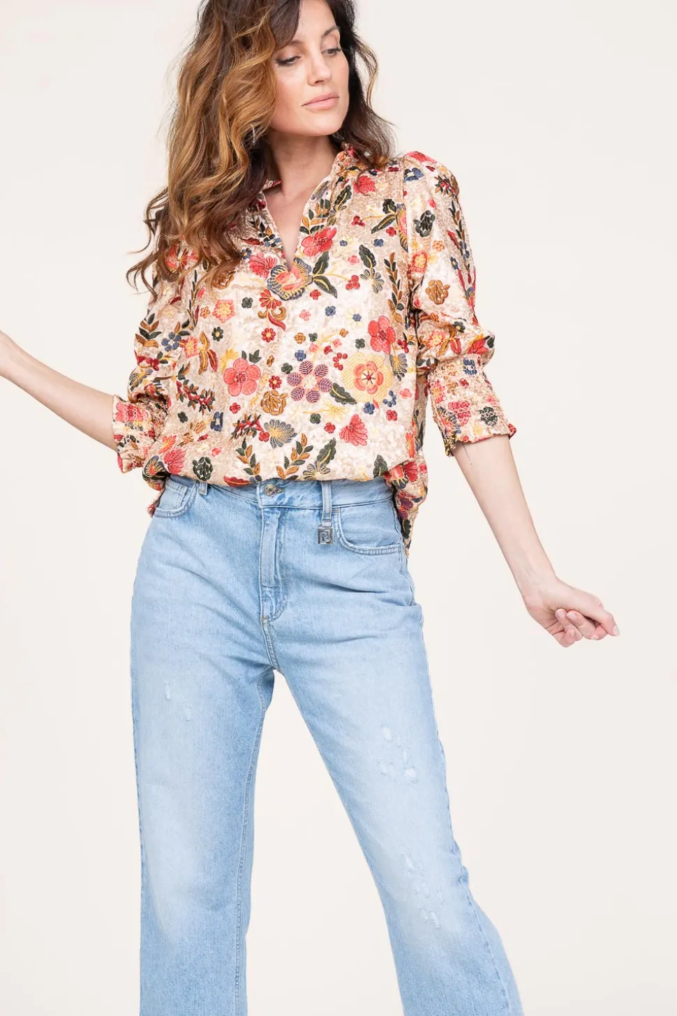 Cheap Est'Seven Top With Embroidery And Sequins Elise | Multi... | | Little Soho