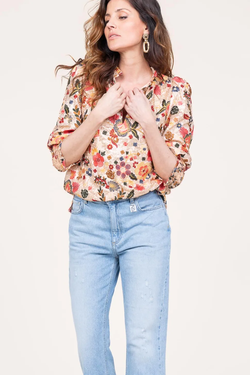 Cheap Est'Seven Top With Embroidery And Sequins Elise | Multi... | | Little Soho