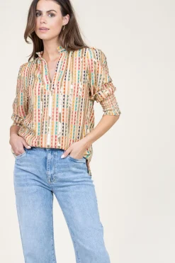 Cheap Est'Seven Top With Embroidery And Sequins Elise | Multi... | | Little Soho