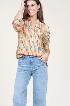 Cheap Est'Seven Top With Embroidery And Sequins Elise | Multi... | | Little Soho