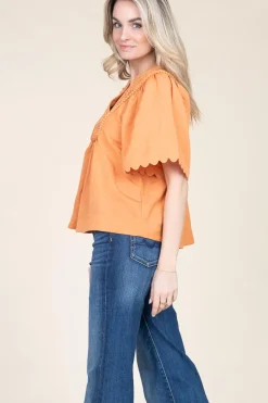 Best Scarlett Poppies Top With Embroidery Dorothea | Camel... | | Little Soho