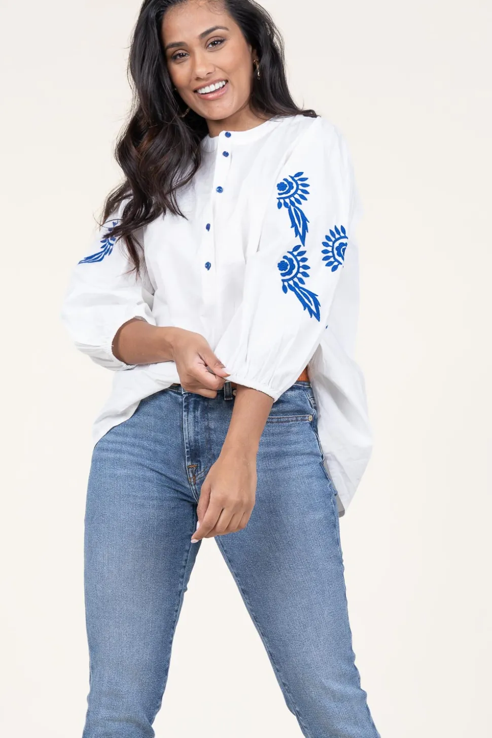 Best Sale Lollys Laundry Top With Embroidery Faith | Natural... | | Little Soho