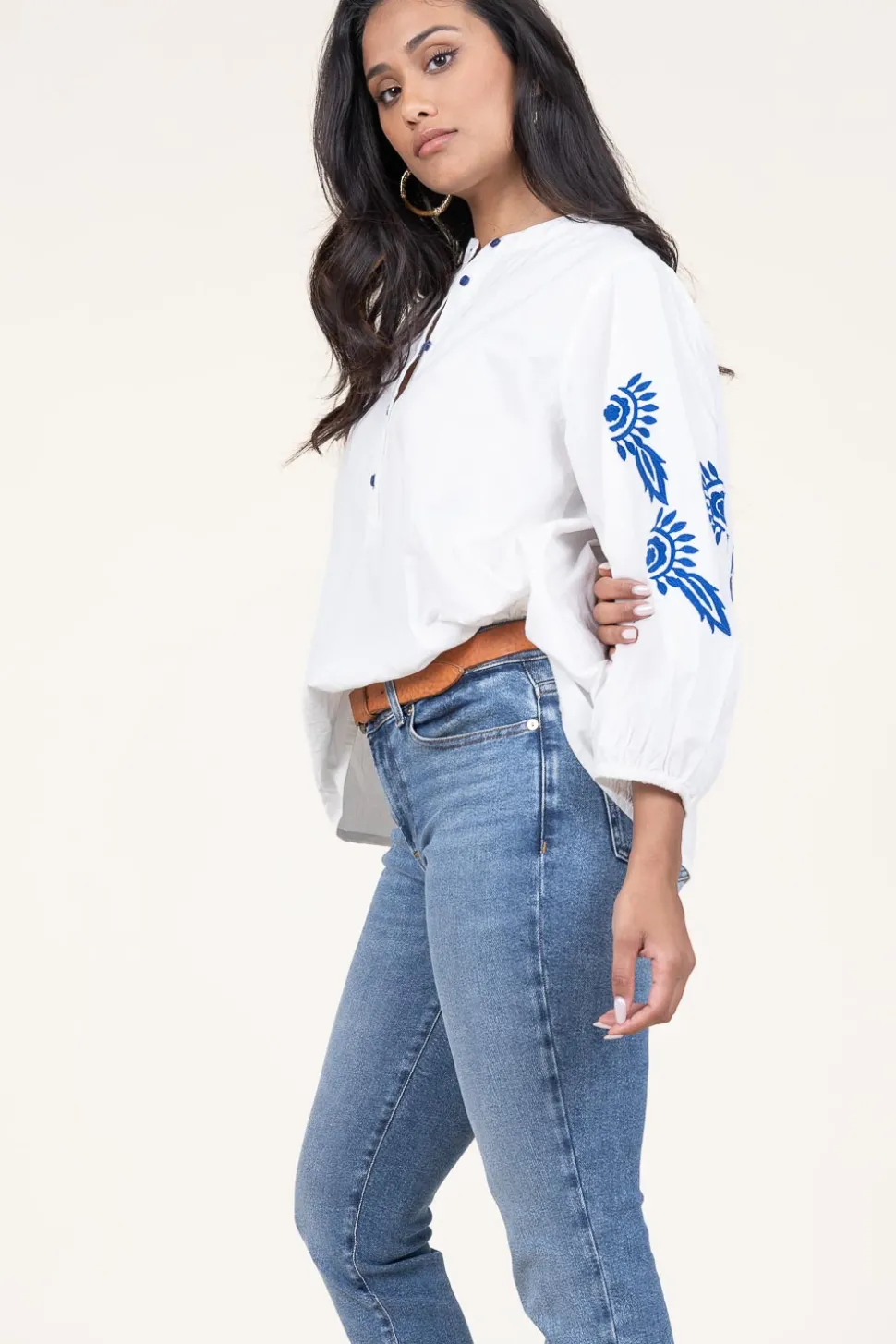 Best Sale Lollys Laundry Top With Embroidery Faith | Natural... | | Little Soho