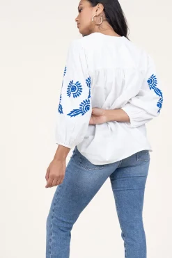 Best Sale Lollys Laundry Top With Embroidery Faith | Natural... | | Little Soho