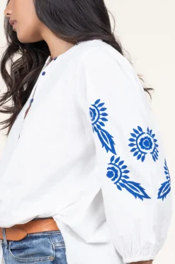 Best Sale Lollys Laundry Top With Embroidery Faith | Natural... | | Little Soho