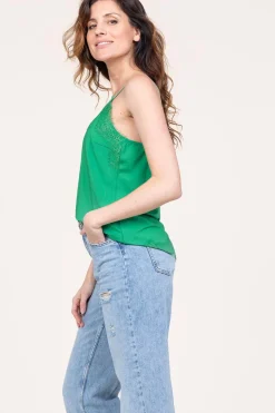Sale CC Heart Top With Lace Details Puck | Green... | | Little Soho
