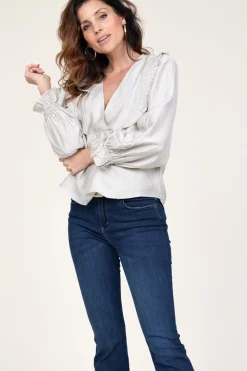 Hot Co'Couture Top With Ruffles Angus | Natural... | | Little Soho