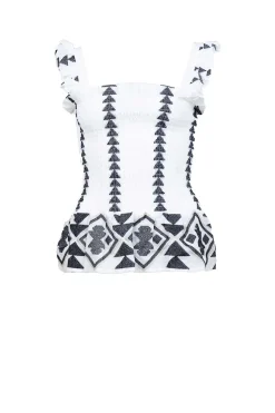 Online Kocca Top With Ruffles Bova | Black & White... | | Little Soho