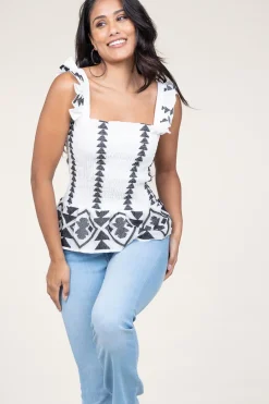 Online Kocca Top With Ruffles Bova | Black & White... | | Little Soho