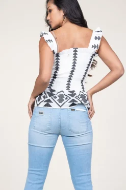 Online Kocca Top With Ruffles Bova | Black & White... | | Little Soho