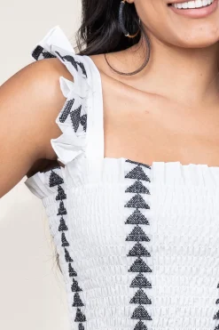 Online Kocca Top With Ruffles Bova | Black & White... | | Little Soho
