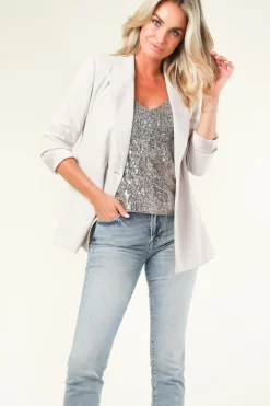 Clearance Dante 6 Top With Sequins Obu | Silver... | | Little Soho