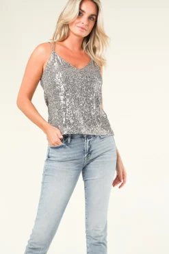 Clearance Dante 6 Top With Sequins Obu | Silver... | | Little Soho