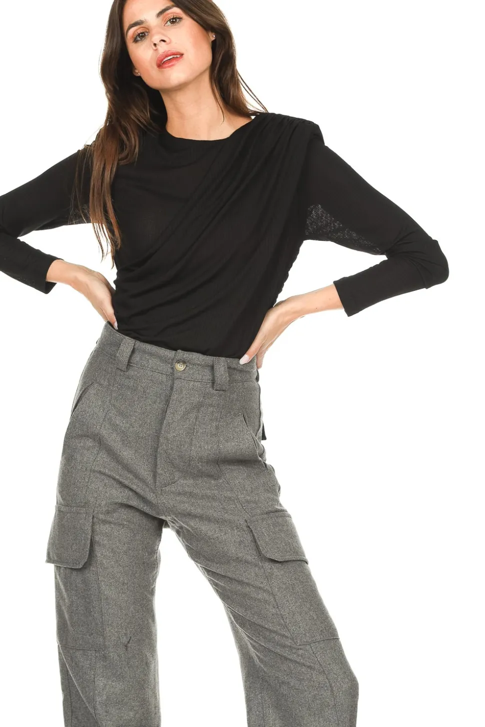 Outlet Copenhagen Muse Top With Shoulder Pads Grace | Black... | | Little Soho