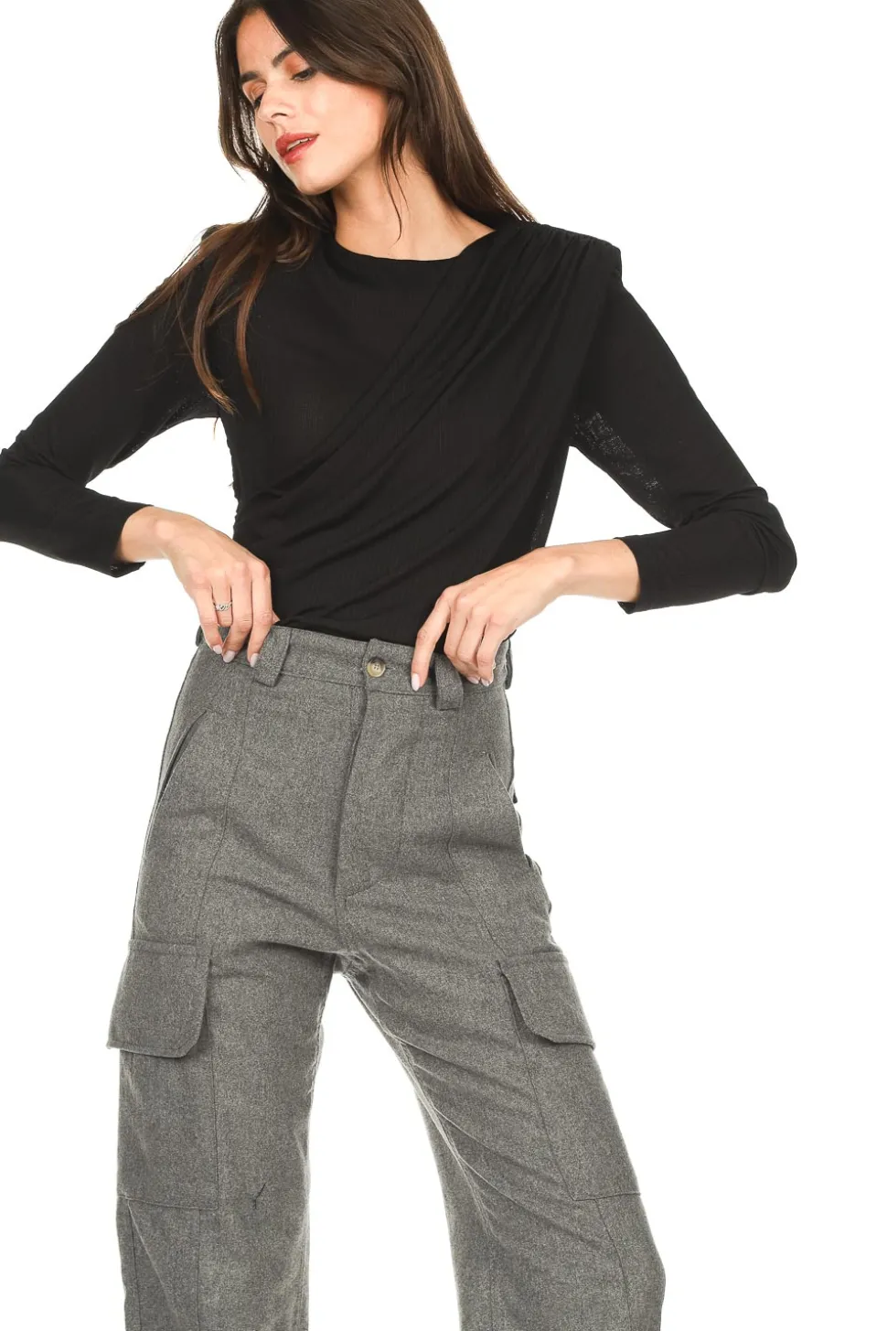 Outlet Copenhagen Muse Top With Shoulder Pads Grace | Black... | | Little Soho