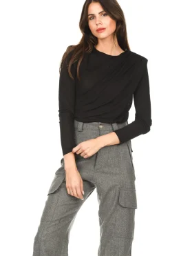 Outlet Copenhagen Muse Top With Shoulder Pads Grace | Black... | | Little Soho