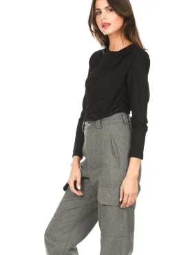 Outlet Copenhagen Muse Top With Shoulder Pads Grace | Black... | | Little Soho
