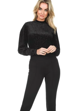 Online Aaiko Top With Velvet Design Gena | Black... | | Little Soho