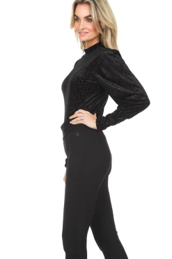Online Aaiko Top With Velvet Design Gena | Black... | | Little Soho
