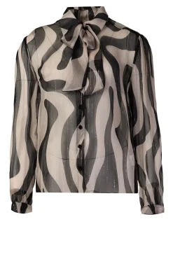 Sale Liu Jo Transparant Blouse With Lurex Illusion | Beige... | | Little Soho