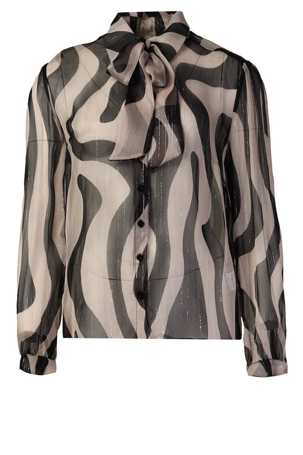 Sale Liu Jo Transparant Blouse With Lurex Illusion | Beige... | | Little Soho