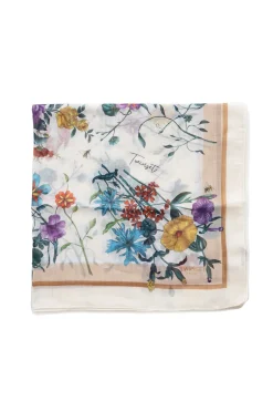 Flash Sale Twinset Transparant Scarf With Floral Print Elda | Natural... | | Little Soho
