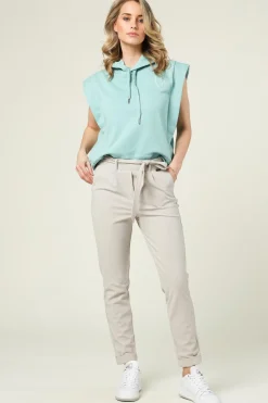 Clearance D-ETOILES CASIOPE Travelwear Pants With Tie Belt Antigua | Cement... | | Little Soho