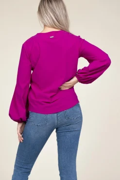 Online D-ETOILES CASIOPE Travelwear Top With V-Neck Arudy | Purple... | | Little Soho