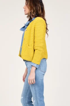 Sale ba&sh Tricot Cardigan Gaspard | Yellow... | | Little Soho