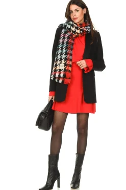 Shop Silvian Heach Tricot Sweater With Ruffles Repens | Bordeaux... | | Little Soho