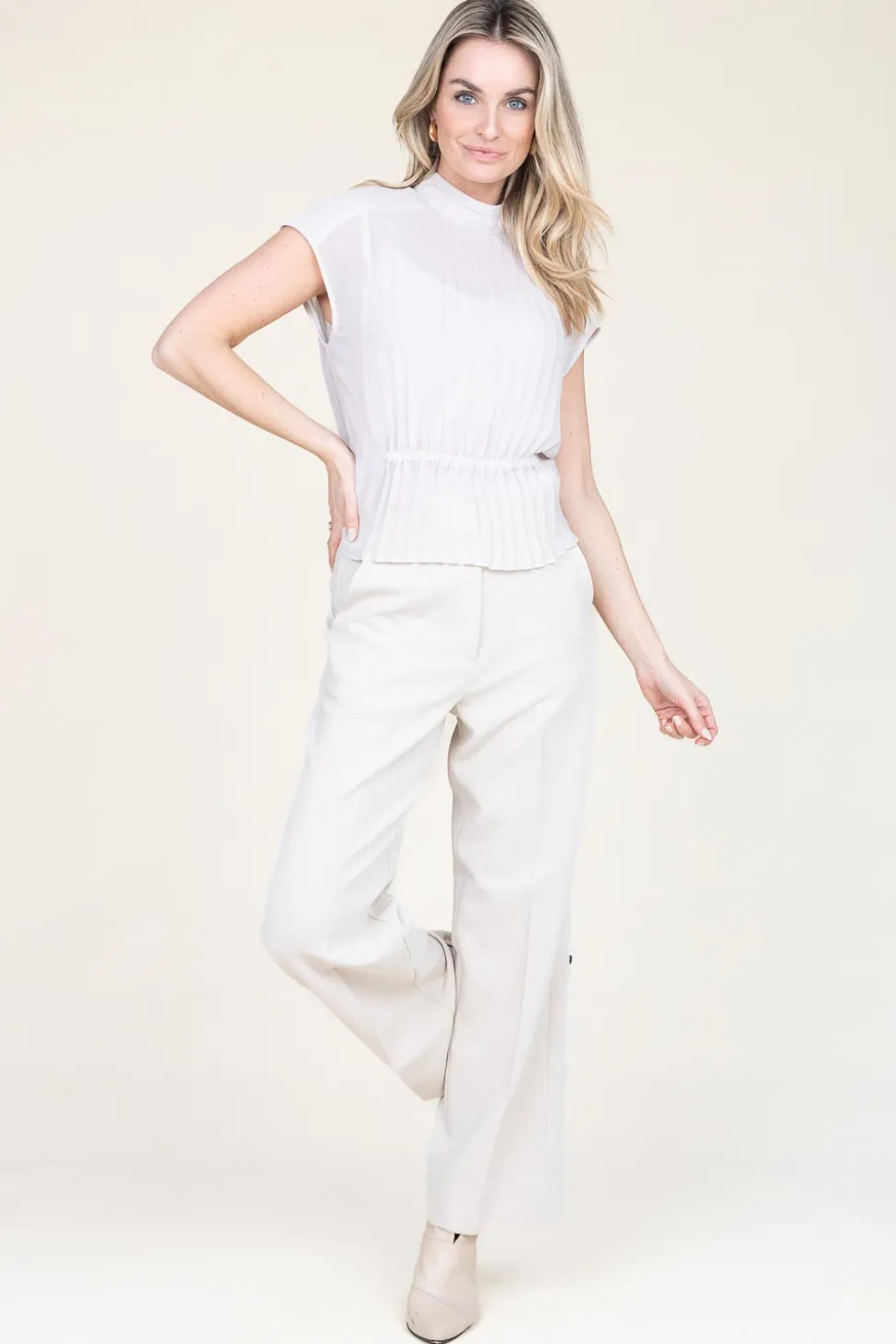 Shop Second Female Trousers Evie | Natural... | | Little Soho