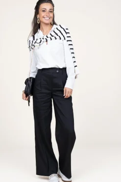 Fashion Dante 6 Trousers In Linen Blend Zach | Black... | | Little Soho