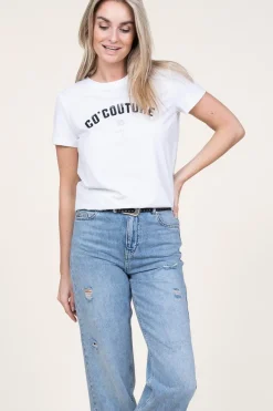 Flash Sale Co'Couture T-Shirt With Glitter Detail Coco | White... | | Little Soho