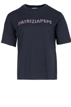 Sale Patrizia Pepe T-Shirt With Logo Lucia | Black... | | Little Soho
