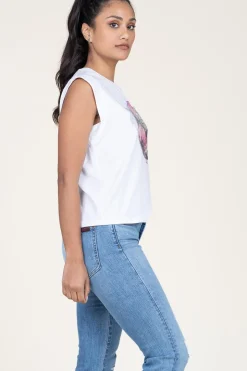 Cheap Liu Jo T-Shirt With Rhinestones Tangi | White... | | Little Soho