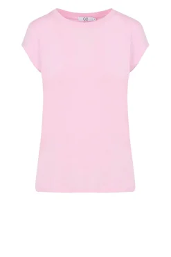 New CC Heart T-Shirt With Round Neck Classic | Pink... | | Little Soho